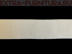 Резинка вязаная, 50мм (+/-3мм), цв.белый (уп.-40м, 6уп./24уп.) Стандарт