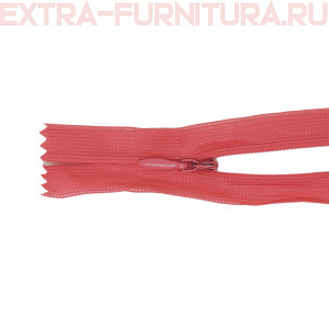 Молния потайная № 3, 50 см, цв. 142 темно-розовый п/э пл.9,3 гр/м