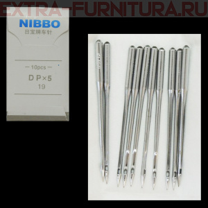 Иглы NIBBO для прямострочных машин с толстой колбой (DP*5/120) ПШМ № 120, уп.10.шт.