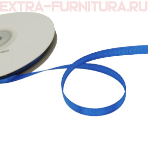 Лента атласная  6 мм  цв.152 голубой рул. 27,42м