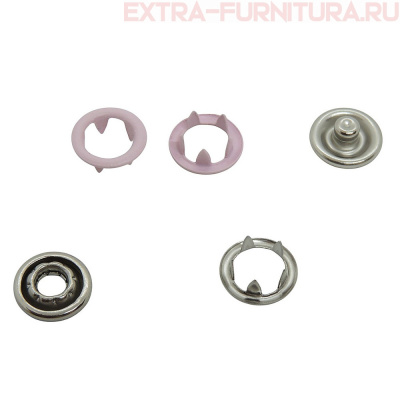 Кнопка рубашечная 9,5мм кольцо, цв.133 розовый матовый (уп.1440шт) Buttoni