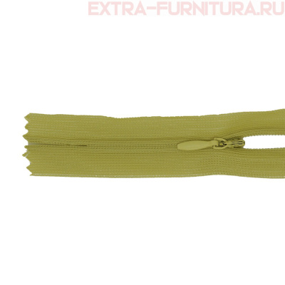 Молния потайная  № 3, 20 см, цв. 127 горчица п/э пл.9,3 гр/м
