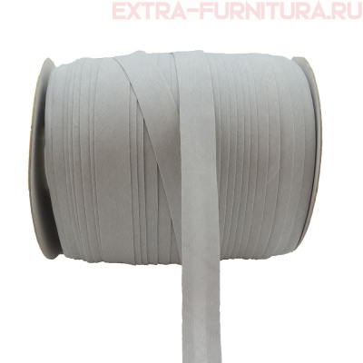 Косая бейка х/б  15мм 132м цв.350 светло-серый