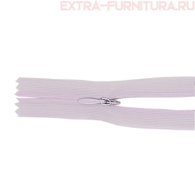 Молния потайная № 3, 50 см, цв. 165 сиреневый п/э пл.9,3 гр/м
