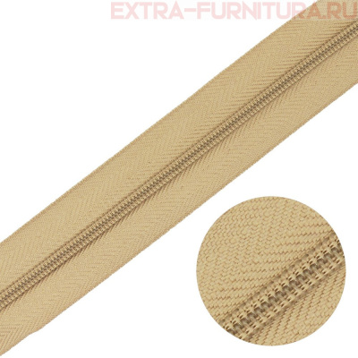 Молния рулонная спираль тип Т3, цв.276 светло-бежевый, пл.8,3 гр/м