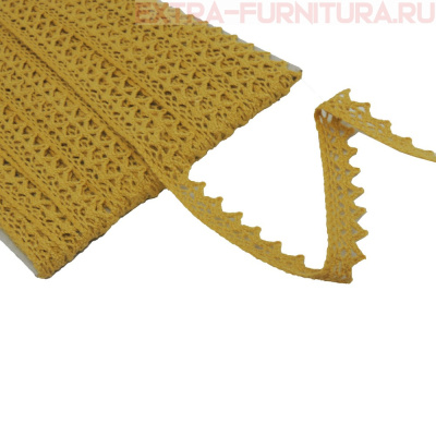 Тесьма вязаная арт.TBY-5036.34 шир.10мм, цв.34 желтый, уп.10м