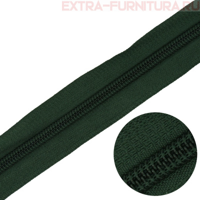 Молния рулонная спираль тип Т5, цв.273 зеленый, пл.13 гр/м