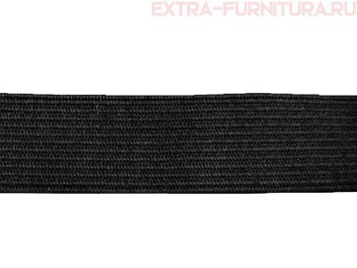 Резинка вязаная, 30мм (+/-2мм), цв.черный (уп.-50м*8 уп)